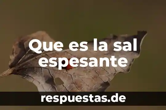 Que es un sal haloidea 5 Que es la sal espesante