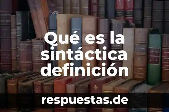 Qué es la sintáctica definición