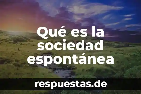 Que es sociedad de acción simplificada 3 Qué es la sociedad espontánea