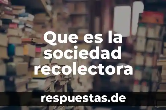 Democratización radical de la sociedad americana que es 4 Que es la sociedad recolectora