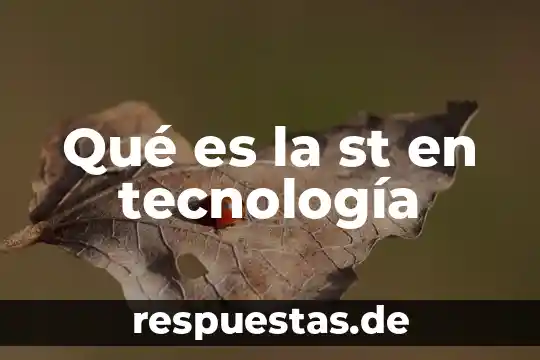 Que es resignificacion en tecnologia 5 Qué es la st en tecnología