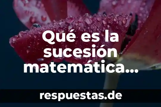 Que es el enésimo termino sucesión 4 Qué es la sucesión matemática primaria