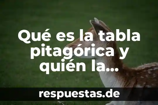 Que es un invento en ingles 3 Qué es la tabla pitagórica y quién la inventó