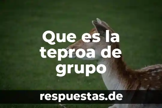 Que es ser tutor de un grupo 4 Que es la teproa de grupo