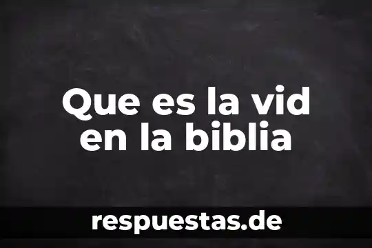 Que es la natividad segun la biblia 7 Que es la vid en la biblia