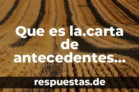 Qué es justicia administrativa en México 8 Que es la.carta de antecedentes penales en mexico