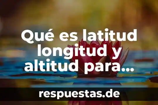 Que es un sistema de longitud 8 Qué es latitud longitud y altitud para niños