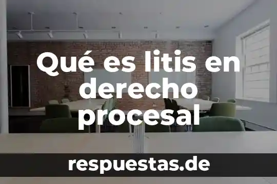 Qué es litis en derecho procesal