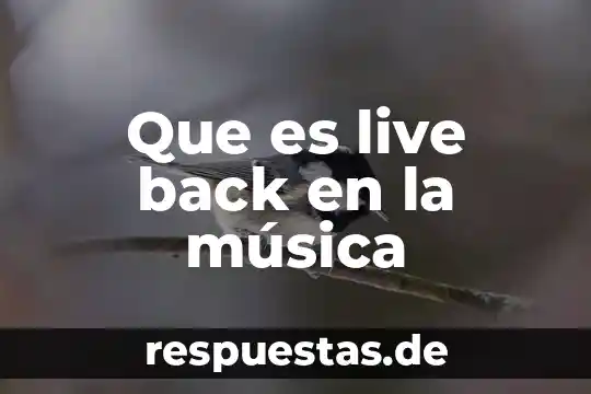 Tipo de música que es el trap 8 Que es live back en la música