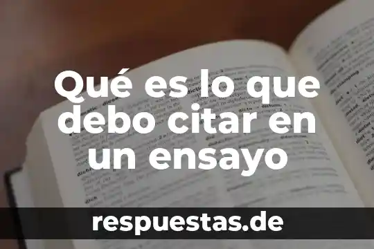 Qué es un ensayo y cómo está compuesto 5 Qué es lo que debo citar en un ensayo