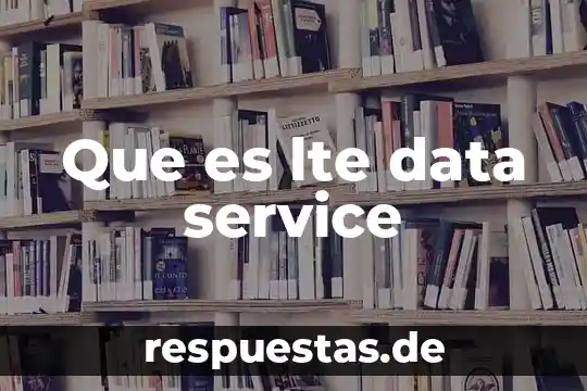 Que es lte data service