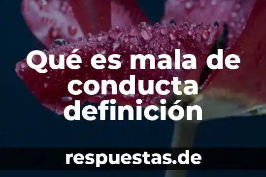 Qué es definición química y materia 5 Qué es mala de conducta definición