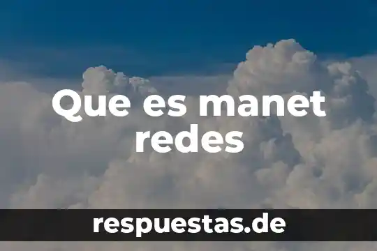 Qué es la administración de redes concepto 3 Que es manet redes