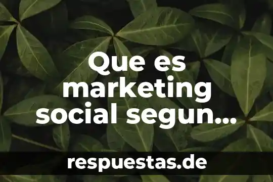 Que es marketing social segun jirge espejo y laura fisher