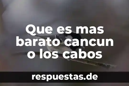 Que es mas barato cancun o los cabos