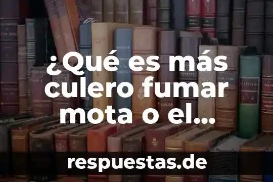 Por que es bueno fumar 5 ¿Qué es más culero fumar mota o el alcohol?