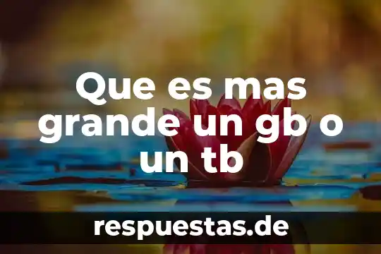 Que es mas un gb o un mg 7 Que es mas grande un gb o un tb