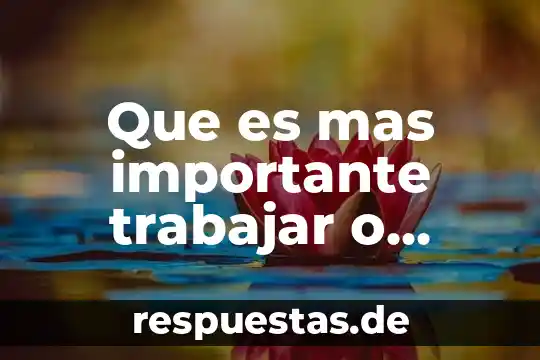 Actividades para trabajar lo que es la ciencia en universitarios 3 Que es mas importante trabajar o estudiar