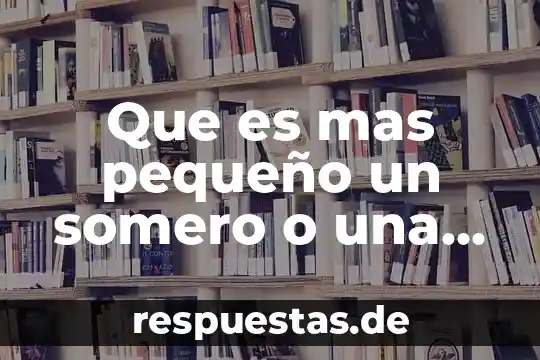 Que es mas pequeño un somero o una bismal
