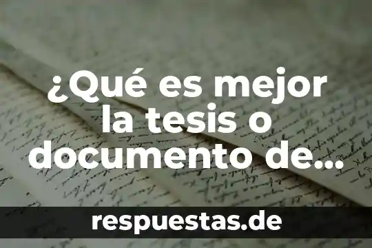 Tesis que es el déficit fiscal 3 ¿Qué es mejor la tesis o documento de informe?
