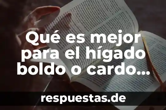 Pate higado de res que es bueno 5 Qué es mejor para el hígado boldo o cardo mariano