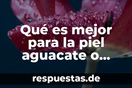 Qué es bueno para la piel irritada 6 Qué es mejor para la piel aguacate o pepino