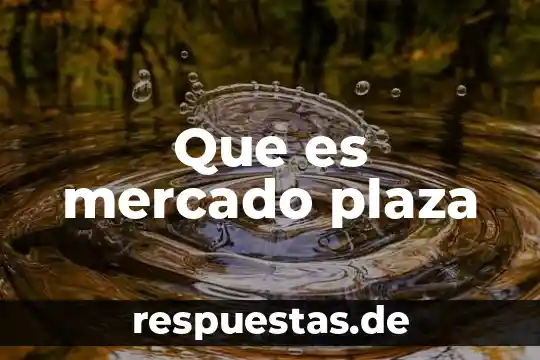 Qué es el número de plaza en un banco 6 Que es mercado plaza