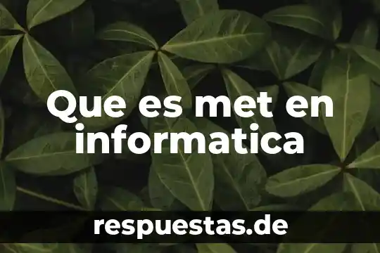 Que es nombre de la ruta de acceso en informatica 5 Que es met en informatica