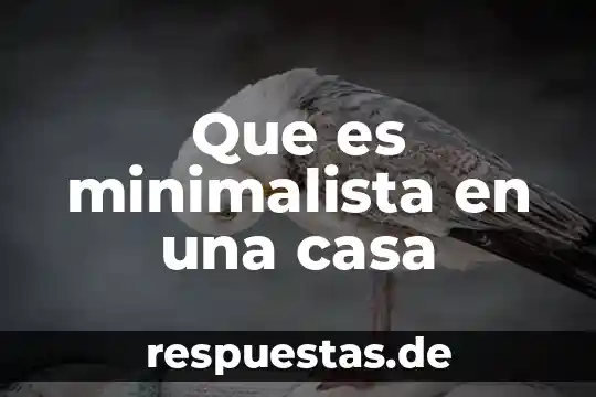 Que es el arte minimalista 4 Que es minimalista en una casa