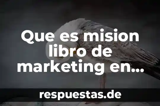 Que es el libro de codigos 5 Que es mision libro de marketing en el siglo xxi