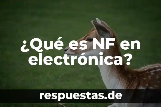 Qué es una firma electrónica avanzada como se renueva 5 ¿Qué es NF en electrónica?