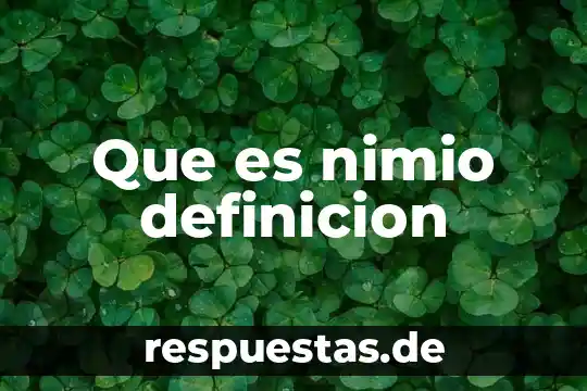 Qué es um imstrumento definición con autor 5 Que es nimio definicion