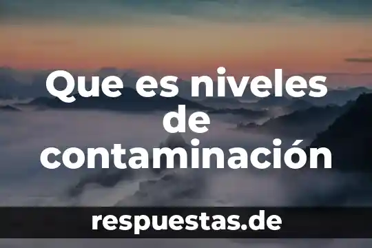 Que es niveles de madurez 7 Que es niveles de contaminación