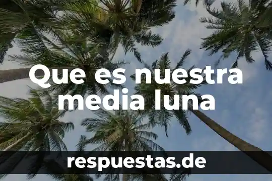 Que es nuestra vida biblia 4 Que es nuestra media luna