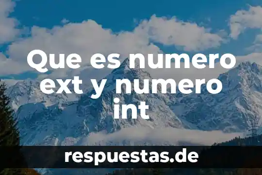 Número de evento que es 6 Que es numero ext y numero int