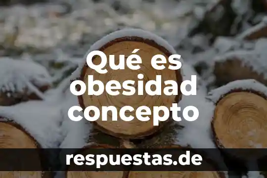 Qué es obesidad concepto
