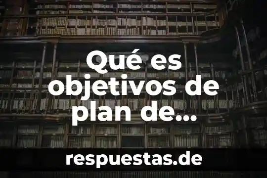 Qué es objetivos de plan de mercadotecnia