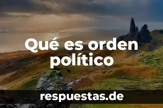Que es orden del relato en una obra 8 Qué es orden político