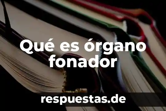 El órgano de fiscalización de una sociedad 5 Qué es órgano fonador