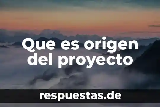 Que es la definicion origen 8 Que es origen del proyecto