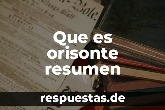 Que es el movimiento estabilizador 4 Que es orisonte resumen