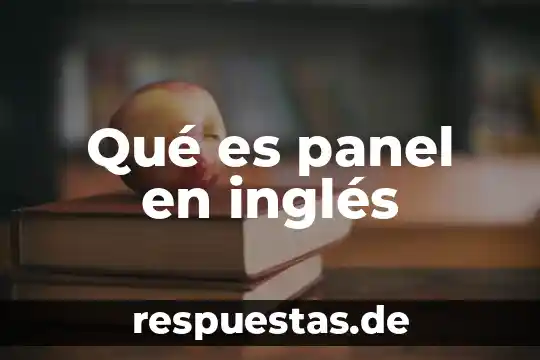 Que es el panel de administracion 8 Qué es panel en inglés