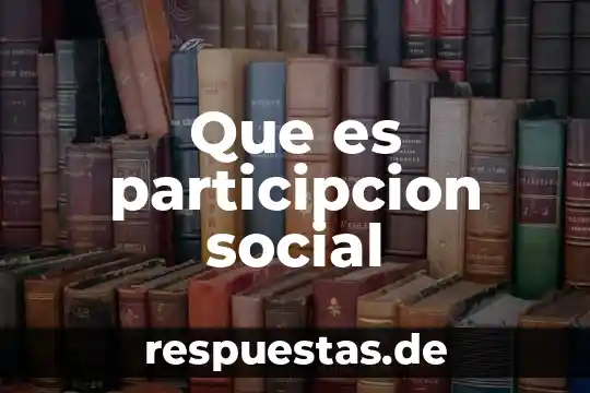 Que es la demanda social 8 Que es participcion social