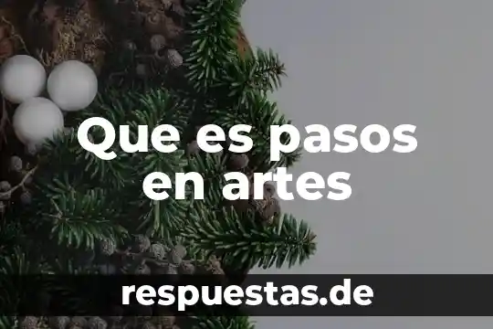 Que es pasos en artes