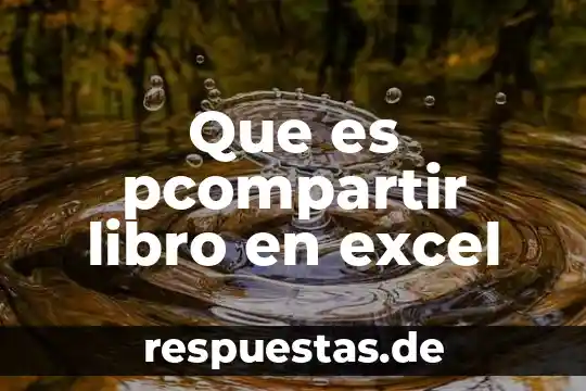 Que es pcompartir libro en excel