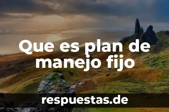 Que es costo indirecto fijo 6 Que es plan de manejo fijo