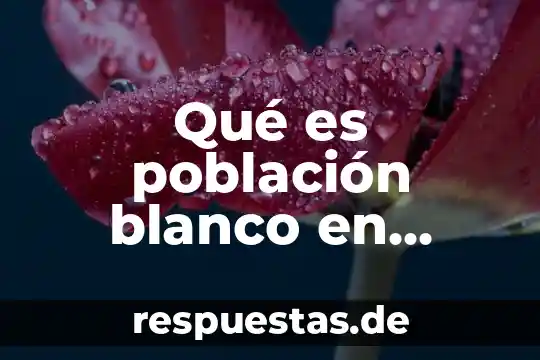 Qué es población y plan de trabajo en metodología 5 Qué es población blanco en estadística