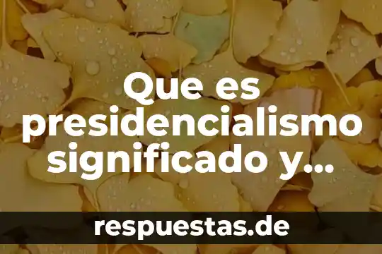 Que es un plano en analisis de fenomenos 7 Que es presidencialismo significado y su fenomenos politicos