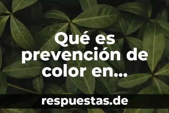 Qué es sb en informática 7 Qué es prevención de color en informática