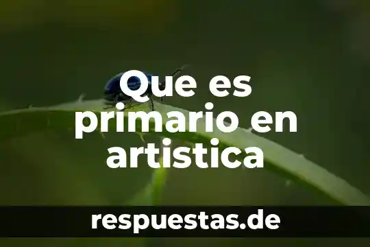 Qué es la línea artística concepto 8 Que es primario en artistica